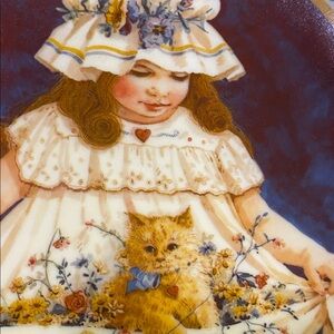 Vintage Hearts & Flowers Plate by Jan Hagara